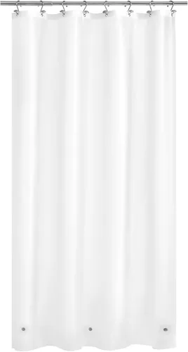Vista 49 de Cortina de regadera para cabina de ducha 36x72, forro de cortina de regadera de plástico PEVA para baño, ligera e impermeable, 36 x 72, transparente