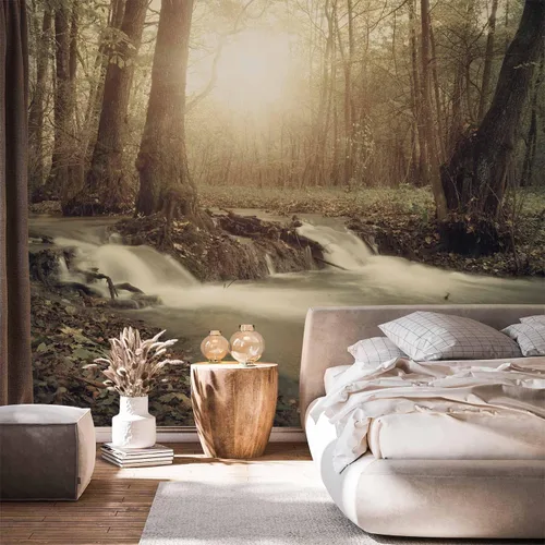 Vista 43 de artgeist Mural de pared premium Bosque púrpura, 79 x 55 pulgadas, papel tapiz no tejido, decoración de pared de vellón, impresión fotográfica