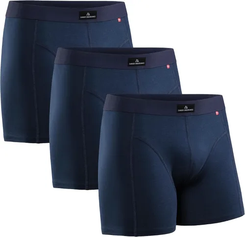 Vista 6 de DANISH ENDURANCE Calzoncillos tipo bóxer de algodón para hombre, paquete de 3 unidades, suaves, elásticos, transpirables, con/sin bragueta Negro