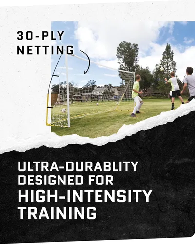 Vista 7 de Portería de fútbol SKLZ Quickster - Portería portátil para el patio trasero y el campo - Marco resistente Tension-Tite y red de 2 capas de calibre