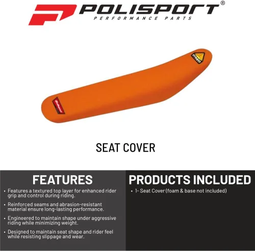 Vista 2 de Polisport Funda de repuesto para asiento Performance Racing Textura de agarre Se adapta a Polisport Performance Vinilo duradero antideslizante