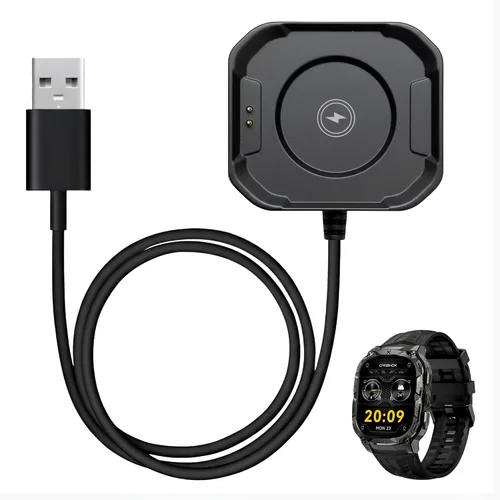Vista 8 de CARBINOX Cargador de reloj inteligente, cable de carga USB magnético de 2 pines Blaze S