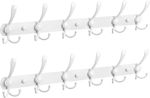 Vista 9 de YUNISS Perchero montado en la pared, 3 ganchos triangulares de acero inoxidable para abrigos, sombreros, batas, toallas en recibidor y entrada Negro