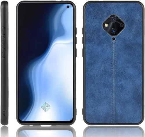 Vista 220 de Funda para Vivo iQOO Z1x 5G, funda para Vivo iQOO Z1x 5G Funda de piel sintética con funda 3 en 1, color azul
