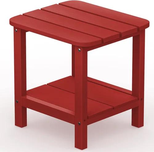 Vista 34 de SERWALL Mesa auxiliar Double Adirondack, Mesa auxiliar de forma rectangular, Negra