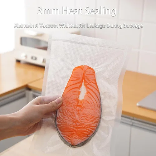Vista 8 de Máquina selladora al vacío para alimentos, potente succión y temporizador digital de cuenta regresiva, modos seco/húmedo, 15 bolsas de sellado al