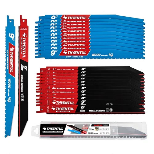 Vista 11 de Paquete de 25, 15 cm, 14/18 TPI, Hojas de sierra Sawzall de desmontaje automático de cobalto bi-metal para metal, Hojas de sierra alternante de 15