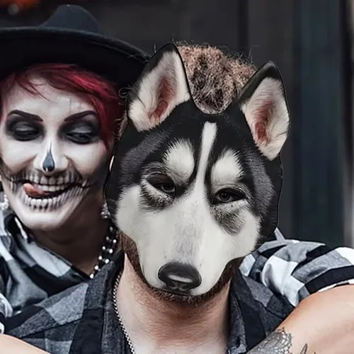 Vista 2 de 1 máscara de perro de Halloween para Pascua, Halloween, Navidad, carnaval, cosplay, accesorios