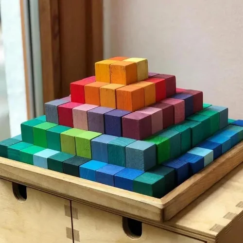 Vista 6 de KEILEOHO 10 bloques de madera de 2.5 pulgadas, cubos de madera sin terminar, bloques cuadrados sólidos en blanco para manualidades, pintura