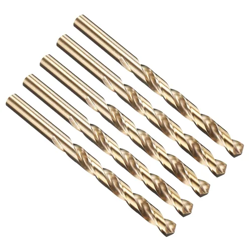 Vista 318 de PATIKIL Broca Jobber de 0.039 in, vástago recto M35 cobalto 5% acero de alta velocidad 135° acabado dorado para metal duro de acero inoxidable - 2