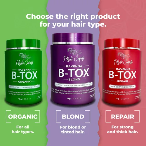 Vista 7 de I Belli Capelli Tratamiento Ravenna B-tox para cabello rubio, 35.2 oz (1kg) - Sin formaldehído, acción anti-encrespamiento, suavizante, hidratación