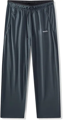 Vista 2 de Radofo Pantalones deportivos para correr, atléticos, casuales, para hombre, ligeros, para entrenamiento, con bolsillos con cremallera, pantalones