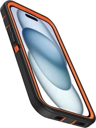 Vista 5 de OtterBox Funda para iPhone 15, iPhone 14 y iPhone 13 Defender Series, Realtree Edge (naranja Blaze/Negro/borde RT), resistente y duradera