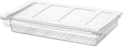 Vista 8 de Organizador extraíble de cajones para refrigerador, contenedores de almacenamiento debajo del estante para organización de refrigerador para frutas
