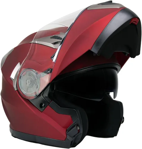 Vista 26 de Milwaukee Helmets Avanzados cascos modulares de motocicleta de cara completa para motorista con visera desplegable - XS