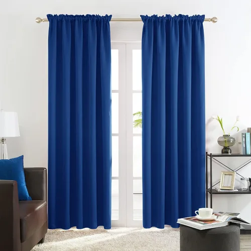 Vista 250 de Deconovo Cortinas opacas, aislamiento térmico, dobladillo para barra, reducción de ruido, certificado Oeko-TEX, cortinas de oscurecimiento