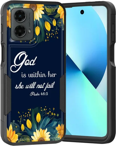 Vista 60 de para Moto G Play 4G 2024, funda de dos capas híbrida resistente y a prueba de golpes, PC duro + silicona suave protectora para Motorola Moto G Play