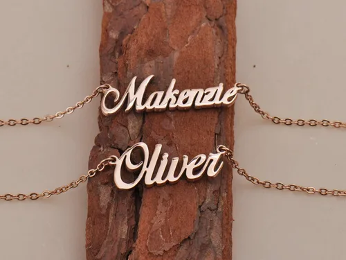 Vista 4 de Collar con nombre único personalizado con mi nombre personalizado
