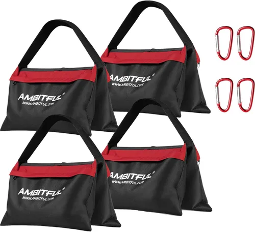 Vista 8 de AMBITFUL Juego de bolsa de arena resistente, para estudio de fotografía, escenario, película, alforja para soportes de luz, brazos y trípodes