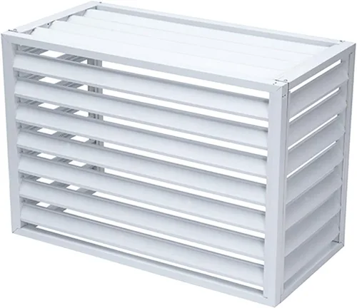 Vista 11 de Pantalla de valla de aire acondicionado al aire libre, Cubierta de aluminio resistente de la CA, persianas resistentes a la intemperie Cubiertas