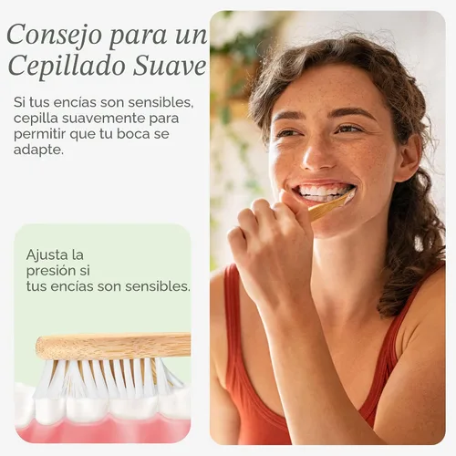 Vista 7 de VIVAGO Paquete de 10 cepillos de dientes de bambú, sin BPA, cerdas suaves, ecológicos, cepillo de dientes de madera natural Cepillo de dientes