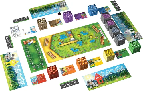 Vista 3 de AEG Juego de mesa Cubitos Juego de carreras de dados galardonado Empuja tu suerte para toda la familia 2-4 jugadores A partir de 10 años