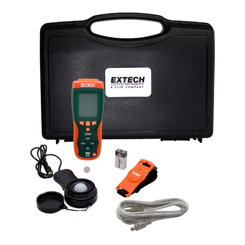 Vista 5 de Extech HD450 Datalogging - Medidor de luz resistente, 400000 Lux