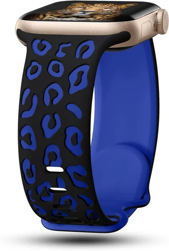 Vista 9 de CreateGreat Correas de leopardo grabadas compatibles con Apple Watch Band de 1.575 in 1.614 in 1.496 in 1.654 in 1.732 in 1.772 in 1.811 in 1.929 in