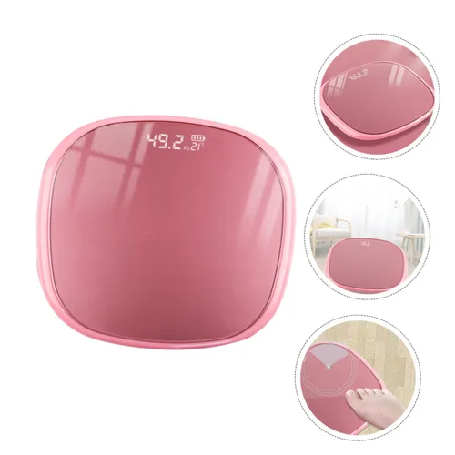 Vista 3 de Mikinona Báscula digital inteligente de peso corporal recargable por USB, monitor de grasa de vidrio templado para gestión de fitness en el hogar