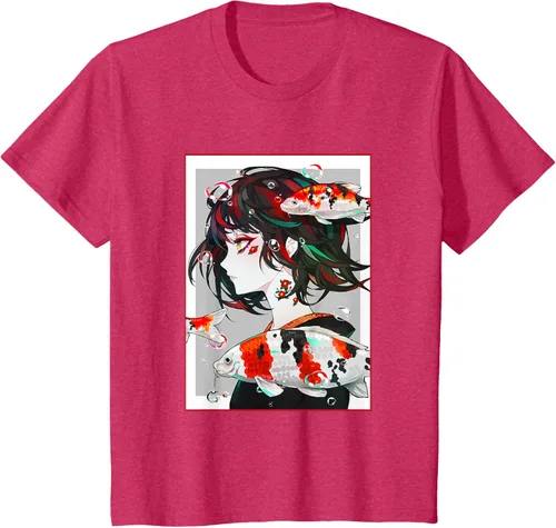 Vista 79 de Camiseta de anime anime japonés estético Otaku Negro