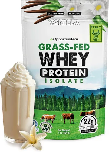 Vista 12 de Proteína de suero de chocolate en polvo, aislado de suero alimentado con pasto + cacao orgánico + azúcar real + sal del Himalaya, delicioso sabor