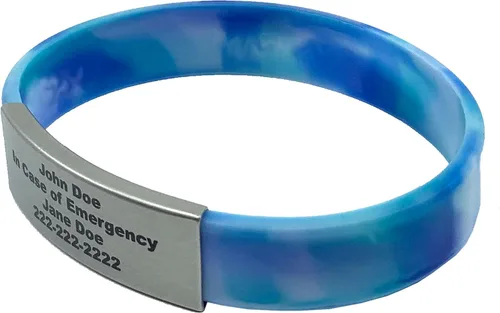 Vista 50 de Pulsera de identificación médica personalizada - Pulsera de seguridad para personas mayores grabada personalizada - Alerta de Alzheimer