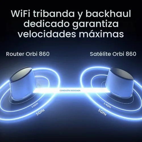 Vista 6 de NETGEAR Orbi Tri-Band WiFi 6 Mesh Network System (RBK862S) - Router + 1 extensor satelital, características de seguridad, hasta 6 Gbps, hasta 5,400