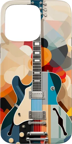 Vista 31 de Electric Guitar Abstract Art Cover Phone Case for iPhone 17