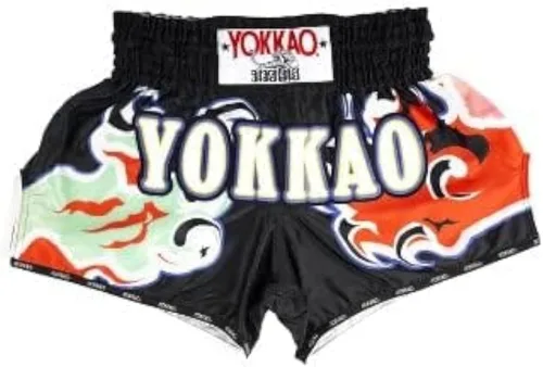 Vista 3 de YOKKAO Pantalones cortos de boxeo Muay Thai para hombres y mujeres Pantalones cortos de satén premium para atletas Ideal para entrenamiento