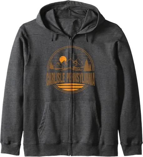Vista 4 de Vintage Carlisle, Pennsylvania Mountain Print - Sudadera con capucha, Negro