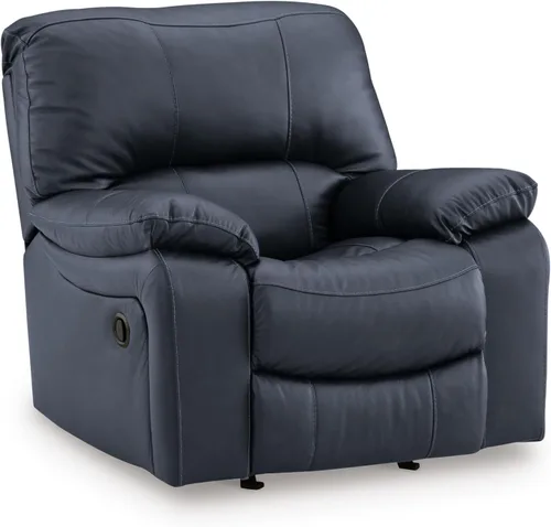 Vista 20 de Signature Design by Ashley - Sofá reclinable manual, primera base, color gris Space-saving 3-in wall distance, Easy-to-clean gunmetal faux leather