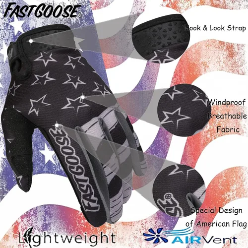 Vista 2 de Guantes de motocicleta transpirables y ligeros todoterreno para hombres y mujeres, ATV, BMX, MTB Racing