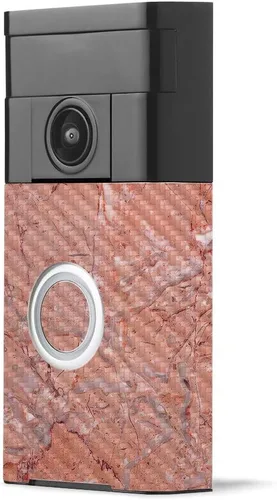 Vista 22 de MightySkins - Piel de fibra de carbono para timbre de video con anillo – Madera abstracta Acabado de fibra de carbono texturizado protector