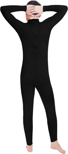 Vista 5 de Shinningstar Zentai Unitard - Body de manga larga con cuello alto y elastano para hombre