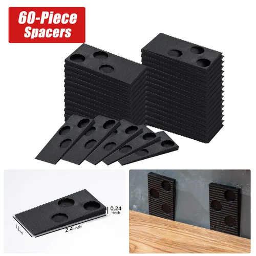 Vista 6 de EZARC Kit de instalación de pisos de madera laminada de 64 piezas con mazo reforzado de doble cara, barra de tracción resistente, bloque de roscado
