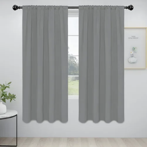 Vista 60 de Easy-Going - Cortinas opacas con bolsillo para varilla para dormitorio, cortinas de ventana para oscurecer la habitación para sala de estar