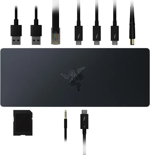 Vista 7 de Base Thunderbolt 4 de Razer: 10 puertos en 1 - Salida de video doble 4K o única 8K - Hub USB A y C, 2.5 GbE Thunderbolt 3, compatible con Mac y PC