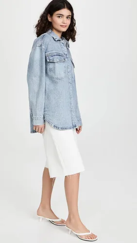 Vista 4 de Pistola Denim Chamarra de gran tamaño Mandy para mujer