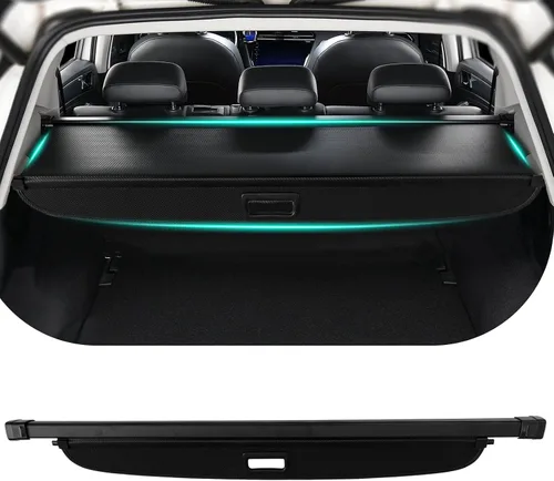 Vista 27 de Cubierta de carga para automóvil compatible con Toyota RAV4 2018 2017 2016 2015 2014 2013 SUV Accesorios, cubierta de maletero retráctil para RAV4