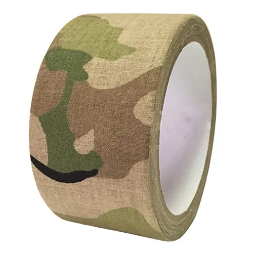 Vista 14 de Cinta adhesiva protectora de camuflaje de 5 cm x 5 m, cinta de camuflaje impermeable y elástica, cinta de envoltura para acampar al aire libre