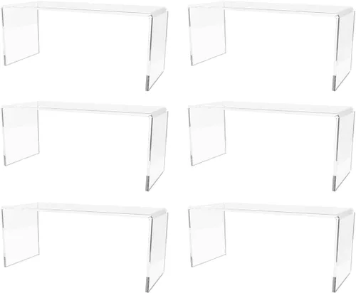 Vista 28 de Marketing Holders Plataforma elevadora de acrílico transparente Pantalla cuadrada de 3 pulgadas de ancho de 3 lados Encimería Escaparate