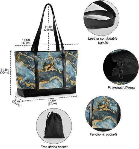 Vista 4 de KLL Hot Stamping Art trendy laptop bags with zipper laptop travel bag Large Handbag for university with diaper maletin ejecutivo para mujer