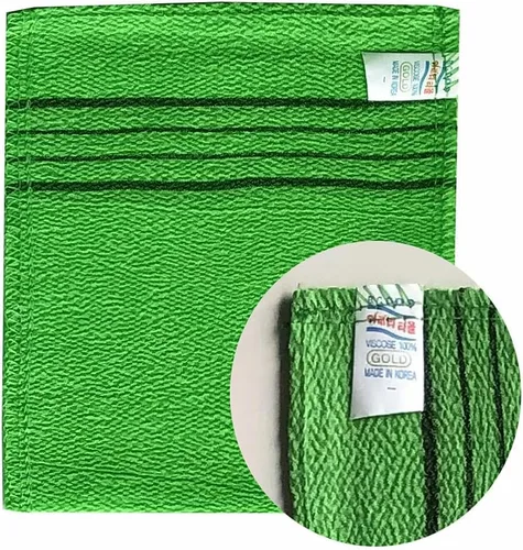 Vista 3 de Toalla exfoliante de baño coreano toalla exfoliante corporal 8 piezas - rojo 4 verde 4 tamaño pequeño GOLDSANGSA
