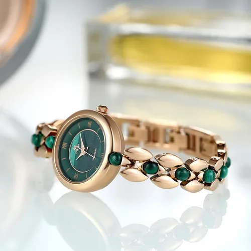 Vista 3 de Relojes para mujer, reloj de enfermera, impermeable, para mujer, pulsera de muñeca, simple, dorado, elegante, impermeable, reloj de cuarzo